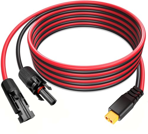 MC4 コネクタ ソーラー充電ケーブル MC4からXT60ポート ソーラーパネル 変換アダプター 太陽光パネル用..