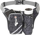 EZIECO ランニング バッグ ペットボトル ホルダー付き ジョギング 防水スボーツ用ウェストバッグ ウォーキングバッグ ジョギングポーチ 登