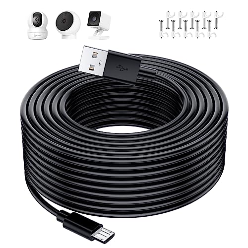 マイクロusbケーブル 8M micro usb 電源ケーブル 防犯監視カメラの給電用 USB A - microB オスオス ATO..