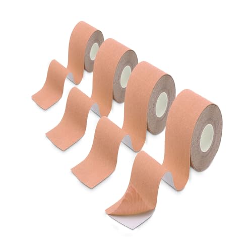 テーピングテープ 4巻入 3.8cm x 5m キネシオロジーテープ キネシオ テープ 筋肉・関節をサポート 通気性 伸縮性強い 汗に強い