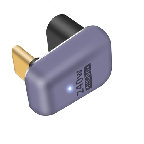 Duttek 240W U字型USB Cアダプター 40Gbps USB C 180度U字型USB Type Cオスメスアダプタ 8Kビデオ U Duttek 240W U字型USB Cアダプター 40Gbps USB C 180度U字型USB Type Cオスメスアダプタ 8Kビデオ U