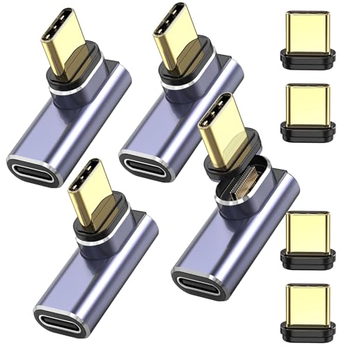 USB C マグネット アダプタ 4個 Type C変換 L字型 4個追加端子付き タイプC USB3.1 40Gbps高速データ転送/140W USB C マグネット アダプタ 4個 Type C変換 L字型 4個追加端子付き タイプC USB3.1 40Gbps高速データ転送/140W