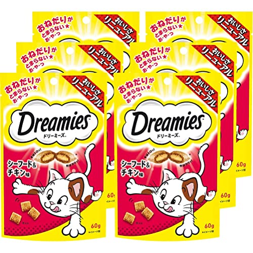 ドリーミーズ 猫用おやつ シーフード&チキン味 60グラム (x 6) (まとめ買い)