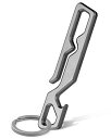 TISUR チタン キーホルダー ベルトループクリップ 栓抜き カラビナ ポータブル ポケットクリップ ベルトループ フック キーリング 付き