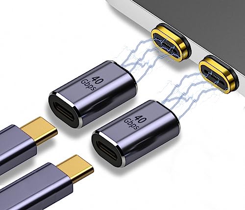 USB-C Type Cマグネット変換アダプタ サンダーボルト3 雷電 40Gbps高速データ転送 8K動画転送 24ピン マグネットアダプター