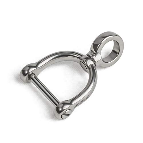 [FEGVE] チタン キーリング 車キーホルダー メンズ スマートキー 金具 360°回転コネクタ 艶のある表面 紛失防止 (360°回転型