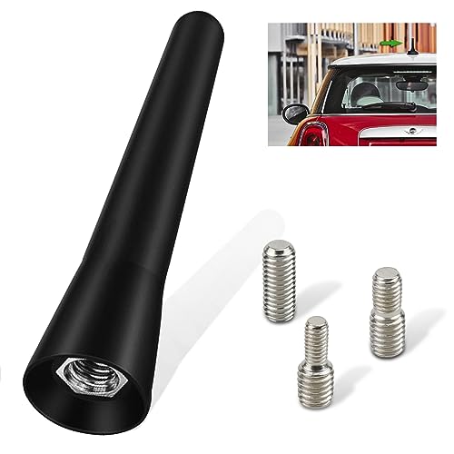 Topamz ショートアンテナ 車アンテナ AM/FM アンテナ 汎用 高感度 マストカーボンファイバー アンテナ..