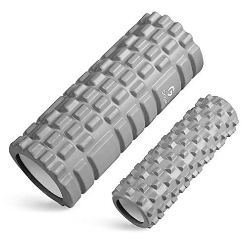 Gruperフォームローラー 筋膜リリース 大小2個セット 筋膜ローラー ストレッチローラー グリッドフォー..