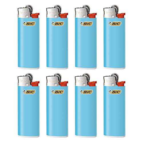 Bicジャパン ビック(Bic) ライター J25 ミニ 使い捨て やすり スカイブルー 8本セット J25E-SBL8P
