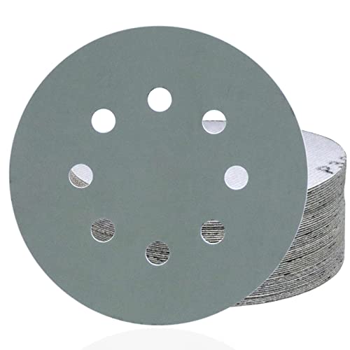 HWXINIE サンディングディスク 125mm #3000番 耐水サンドペーパー 8穴 丸型 マジック式 サンディングペ..