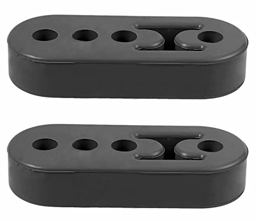 マフラー ハンガー マウント 2個セット 4穴強化 マフラーブッシュ 高さ3段階調整 ハイマウントゴム 12mm 自動車 汎用 (2)