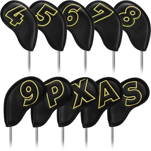 10pcs 両面金色番号 黒い合成皮革10pcs 両面金色番号 黒い合成皮革/(4-9PASX)/D6011041・Style:10pcs 両面金色番号 黒い合成皮革・マグネット開閉磁石開閉で、出し入れやすくてラウンド中も落としにくいです。・高級感のある素材表生地は高級感のある合成皮革（PUレザー）なので、耐磨耗性、防水性があります。裏生地はポリエステル製柔らかいボア素材になっていますので、大切なクラブヘッドを傷や汚れから守ります。・おしゃれな番手番号は大きい数字なので、一目で番号が分かります。・対応通用のカバーですので、ほどんどんのアイアンとウェッジには対応しできます。・精巧な工芸しっかりしていて縫製工芸、縫い目から裂けてくる心配がありません。番手は平縫い、高度の熟練技術を駆使して作られ、耐久性も良くて、簡単に脱落心配はありません。マグネット開閉磁石開閉で、出し入れやすくてラウンド中も落としにくいです。 高級感のある素材表生地は高級感のある合成皮革（PUレザー）なので、耐磨耗性、防水性があります。裏生地はポリエステル製柔らかいボア素材になっていますので、大切なクラブヘッドを傷や汚れから守ります。 おしゃれな番手番号は大きい数字なので、一目で番号が分かります。 対応通用のカバーですので、ほどんどんのアイアンとウェッジには対応しできます。 精巧な工芸しっかりしていて縫製工芸、縫い目から裂けてくる心配がありません。番手は平縫い、高度の熟練技術を駆使して作られ、耐久性も良くて、簡単に脱落心配はありません。