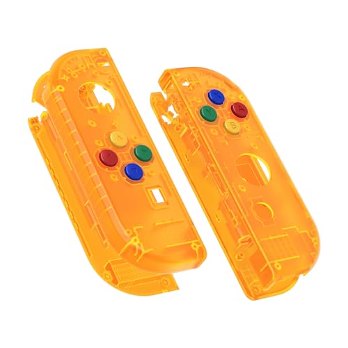 eXtremeRate ジョイコン用クリアシェル、スイッチjoyconとスイッチOLEDモデルに対応用ハンドヘルドコントローラーハウジングケース
