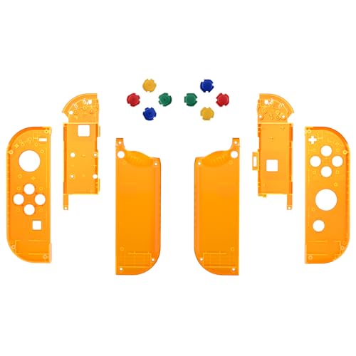 eXtremeRate ジョイコン用クリアシェル、スイッチjoyconとスイッチOLEDモデルに対応用ハンドヘルドコントローラーハウジングケース