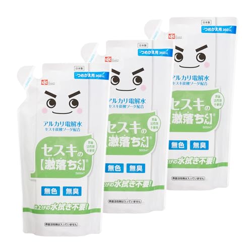 激落ちくん レック セスキの 詰め替え 360ml×3個セット (洗浄・除菌・消臭) アルカリ電解水 安心 安全 ..