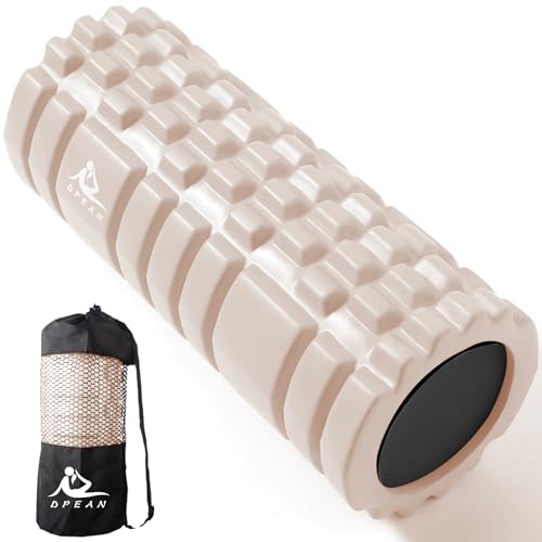 フォームローラー中実 割れないDPEAN 筋膜リリース グリッド ソリッドコア 割れない 3種類凹凸の設計 ..