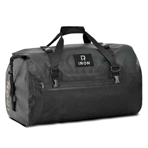 IRON JIA'S バイクシートバッグ ツーリングバッグ キャンプツーリング ショルダーストラップ付き 反射..