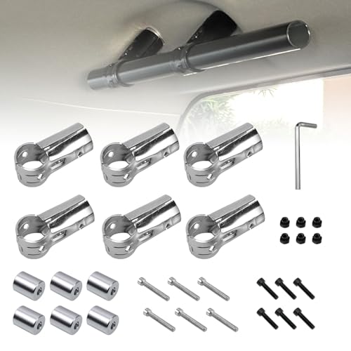 Jeyaic φ28イレクターパイプ用の車用ルーフキャリアバー用スペーシアパイプイレクターパイプアタッチメント。アルミ製アタッチメントで取り付け