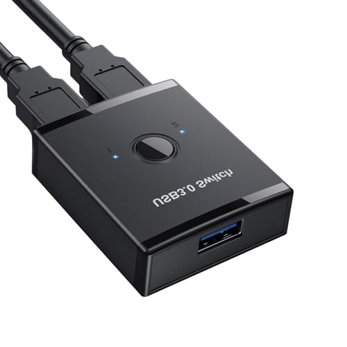 usb/-/-・Color:usb・USB切り替え機PC2台用：USB切替機は、プリンタ、マウス、キーボード、外付けハードディスク、ハブなどのUSB 3.0ポートを2台のパソコンで共有したり、1台のパソコンで2つのUSB機器を切り替えたりすることができます。※USB3.0ケーブルは付属していません。2つのUSB出力機器を同時に動作させることができません。・特徴：待ち時間なく、数秒でファイルを転送できます。従来のUSB2.0/1.1機器も接続です。・5Gbpsの高速転送：USB切替機はUSB3.0ポートを使用し、最大5Gbpsの転送速度を実現します。・適用範囲：Windows10/8/7/XP/Vista32/64-bit、Mac、Linuxに対応しています。ドライバー不要で、ボタン操作で簡単に切り替えられます。・ご注意：本製品はA-Aケーブルにのみ対応しており、USBハードディスク/HDDには使用できません。USBケーブルの長さは2m以内に制限されています。