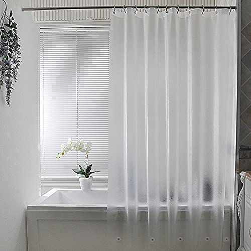 Keeping-Warm Machines - AooHome 防カビ シャワーカーテン 透明 150cm幅 防水 バスカーテン ユニットバス 浴室 間仕切り 北欧 クリア 清潔 長い