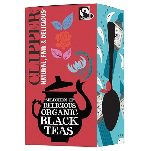 Tea - クリッパー ティー オーガニックティー トライアルセット 18ティーバッグ 紅茶、フェアトレード、イギリス産、ナチュラル、プレミアムティー、個包