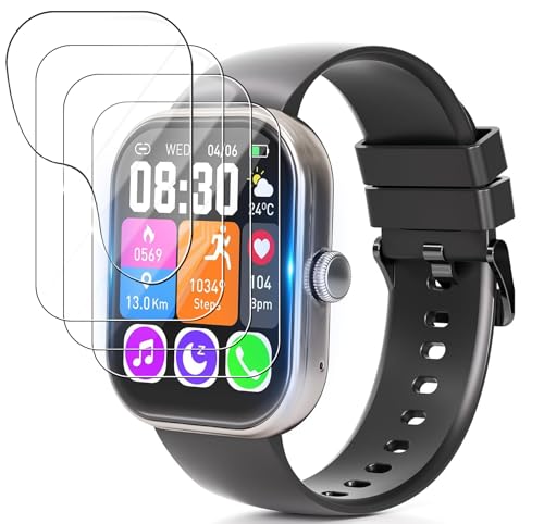 4枚入りFor VANBOKEE スマートウォッチ フィルム HNWEIWEI 2.01インチ 対応 超薄0.3mm スクリーン 反射低減 指紋