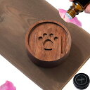 Oaec アロマストーン 木製 アロマディッシュ 缶入り 黒胡桃 直径50mm x 高さ20mm 車載 ポータブル アロマポット アロマすとーん