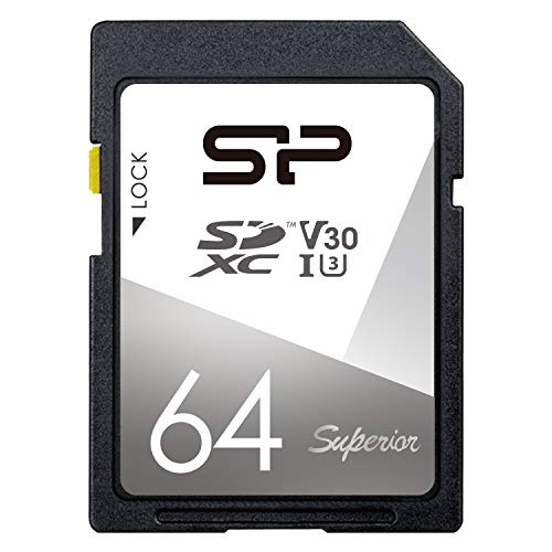 シリコンパワー SDカード 64GB UHS-I U3 V30 4K 対応 Class10 最大転送速度 100MB/s 5年 SP064GBS