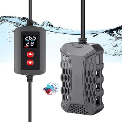 QOSEREN 水槽 ヒーター コントローラー 温度調整 サーモスタット付き 水中 ヒーター 水槽水温管理用 デ..