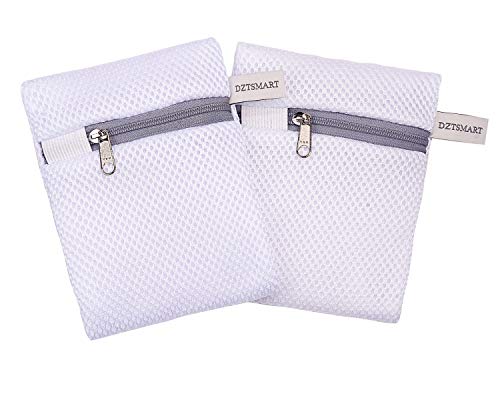DZTSMART洗濯ネット 小 洗濯洗剤ネット[ 2枚 ] 粉洗剤用ネット YKK耐久性ファスナー 粉石鹸ネット 洗剤ネット 洗濯マグネシウムネ