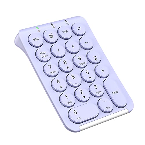 iClever テンキー Bluetooth ワイヤレス 数字 キーボード パンタグラフ式 Type-C充電 超薄型 Tabキー付き ブルートゥ