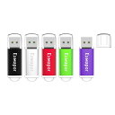 USBメモリ 3.0 32GB 5個セット Exmapor USBフラッシュドライブ 五色(黒、銀、赤、緑、紫)