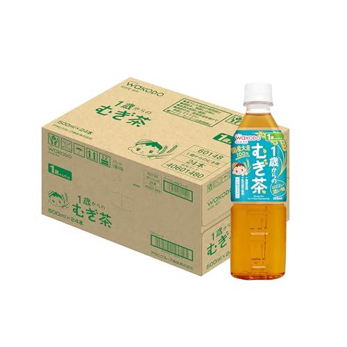 和光堂 1歳からのむぎ茶 500ml×24本 [12か月頃から] 国産六条大麦100％ ノンカフェイン 無菌充填 乳化剤不使用