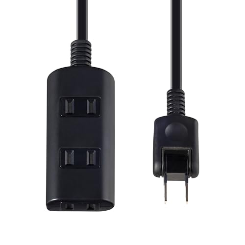 エルパ(ELPA) 扉付タップラン 電源タップ 延長コード 125V 3m 3個口 ブラック WBT-N3030B(BK)
