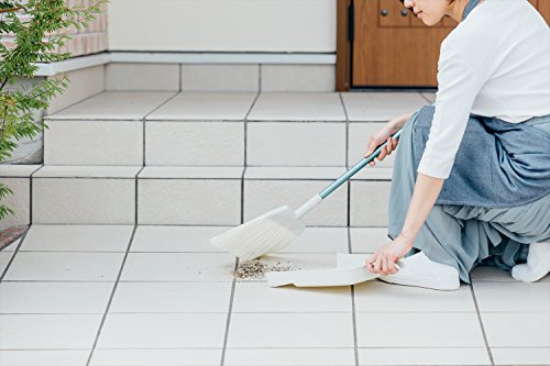 山崎産業 チリトリ付き ほうき PP 化繊 2989.jp+ マンションブルーム 全長82cm 175314