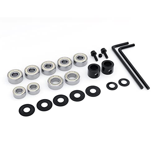 CSOOM 18 PCS ルータービットベアリングセットCは、(45°面取りビット、ギンナン面ビット)など、さまざまなルーターモデルに使用できる