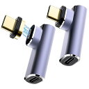 Type C 変換アダプタ TiMOVO USB-Cマグネット式 2個セット L字型 USB4.0 マグネット自動吸着 8K/4K/2K/60H