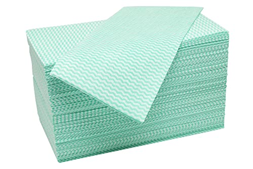 ストリックスデザイン カウンタークロス 使い捨て 抗菌 100枚 約31×60cm グリーン テーブルダスター ふきん 不織布 大容量 丈夫 業