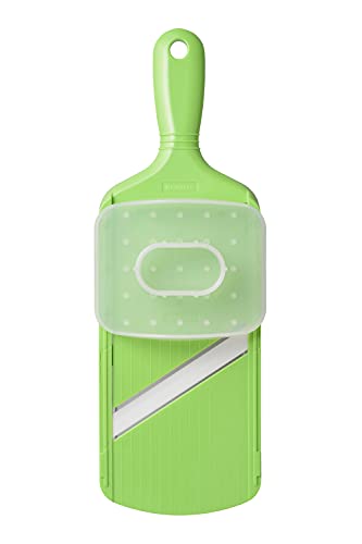 京セラ(Kyocera) 薄切り スライサー 3段階 厚み調節機能 日本製 セラミック サビない 除菌漂白 OK ナチュラルグリーン CSZ-1