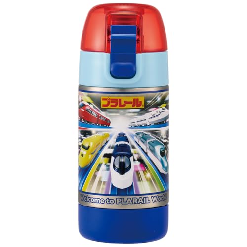 スケーター(Skater) 子供にやさしい 軽量 水筒 ステンレス 一層 マグボトル 常温用 350ml 子供用 ワンプッシュ 直飲み プラレー