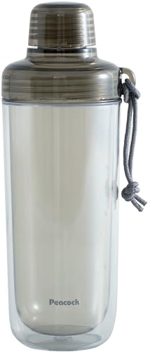 ピーコック魔法瓶工業(The-peacock) クリアボトル 480ml スモーク 水筒 ウォーターボトル 軽量 シェイカー PPB-50 XH