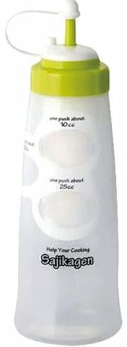 台和(Daiwa) 調味料ボトル ドレッシングボトル 600ml ライムグリーン 目盛り付き ワンプッシュ 10cc 25cc 30cc 日本製