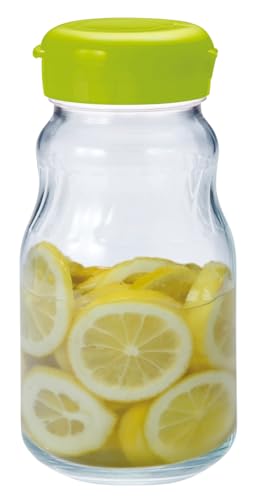 東洋佐々木ガラス 漬け上手 フルーツシロップびん ポット オリーブグリーン 930ml 日本製 ガラス瓶 保存容器 保存瓶 梅びん 果実酒瓶 梅