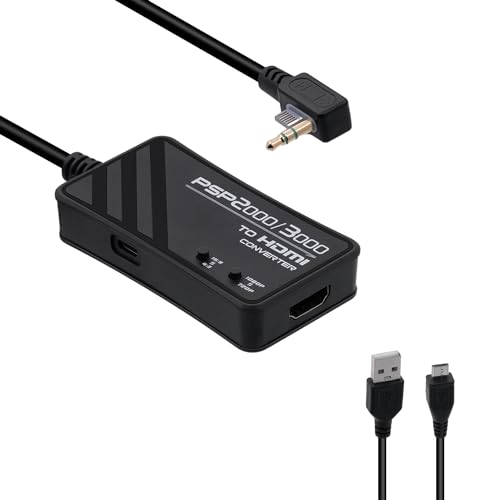 Mcbazel PSP用 HDMIコンバーター(3M長さ) 2000/3000モデル対応 チップアップグレード版 HDTVからHDMI変換アダプ Mcbazel PSP用 HDMIコンバーター(3M長さ) 2000/3000モデル対応 チップアップグレード版 HDTVからHDMI変換アダプ