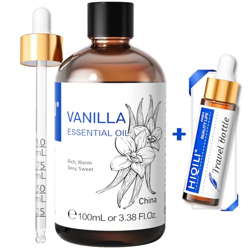 HIQILI エッセンシャルオイル バニラ 100ml 天然100% バニラオイル 精油 アロマオイル 部屋用 お風呂に プレゼント HIQILI エッセンシャルオイル バニラ 100ml 天然100% バニラオイル 精油 アロマオイル 部屋用 お風呂に プレゼント