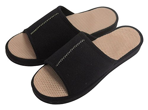 アルファックス 健康スリッパ 足つぼ メガ押しメンズふみっぱ ベージュ(軟派タイプ) 25.0-27.0cm