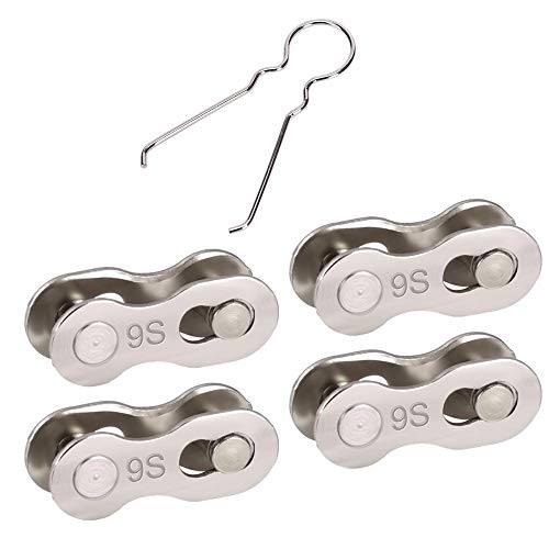 バイク用ミッシングリンク 9速用 取り外す工具付き 再利用可 9スピード用 自転車チェーン コネクタ ク..