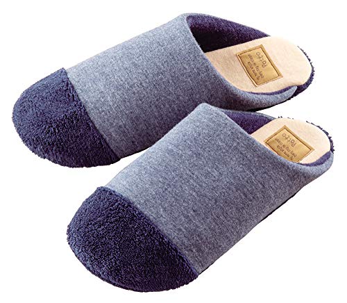 アルファックス お掃除スリッパ 洗える モップ 洗って絞れるおそうじスリッパ Patto(パット) ブルー 23..