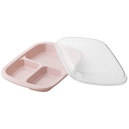 アンドエヌイー(&NE) 楽ラク! ランチプレート Rakura ラクラ recopo ピンク 幅26cm×奥行き18cm×高さ5cm 仕切り皿