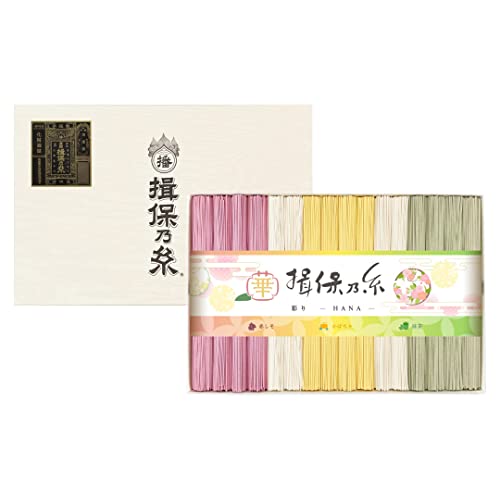 -/50g×16束/-・パッケージ個数:1・揖保乃糸 特級品 色麺 彩り 華 -HANA- 50g×16束 赤しそ/かぼちゃ/抹茶各4束